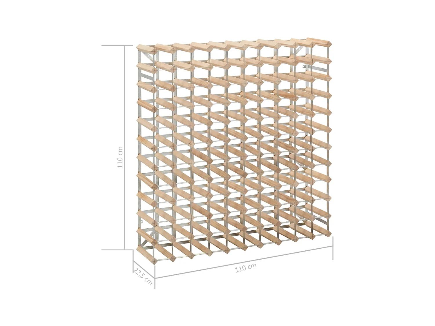 Casier à bouteilles 120 bouteilles Pinède solide