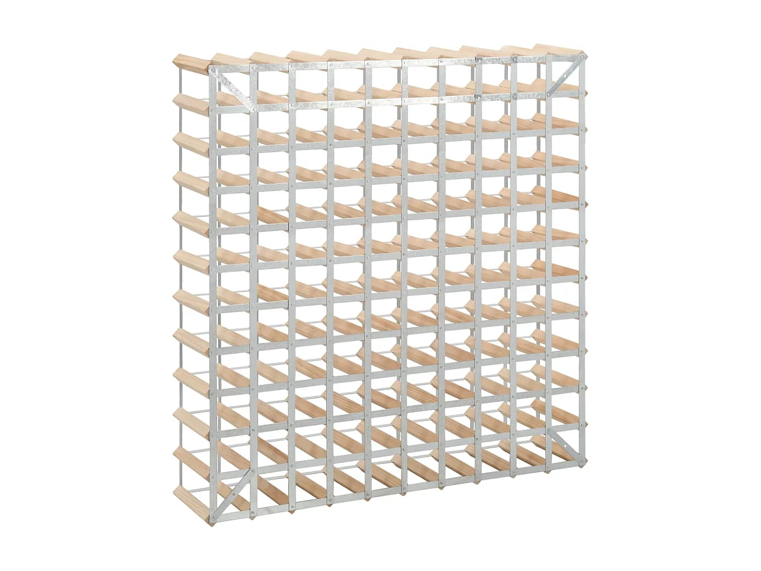 Botellero 120 botellas Madera maciza de pino