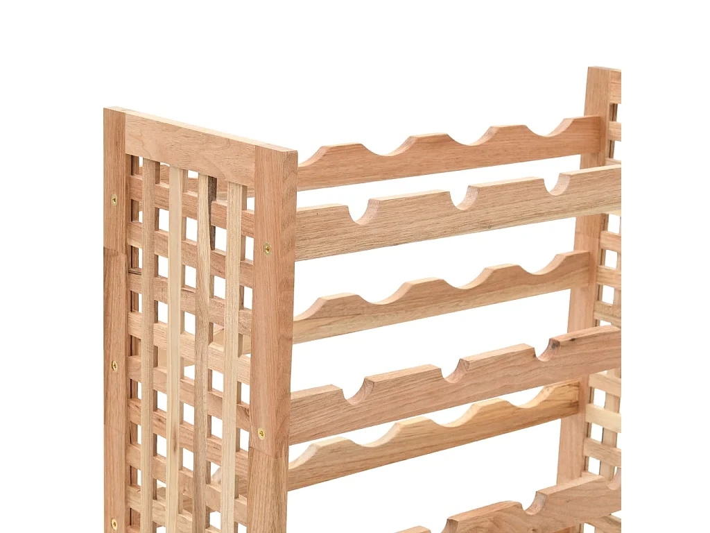 Portabottiglie per 25 bottiglie Legno di noce 63x25x73cm