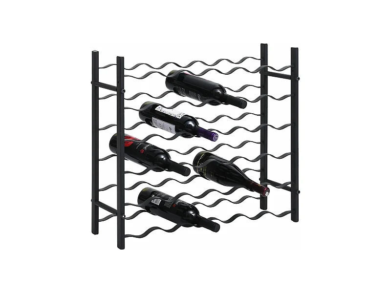 Weinregal für 36 Flaschen aus schwarzem Eisen
