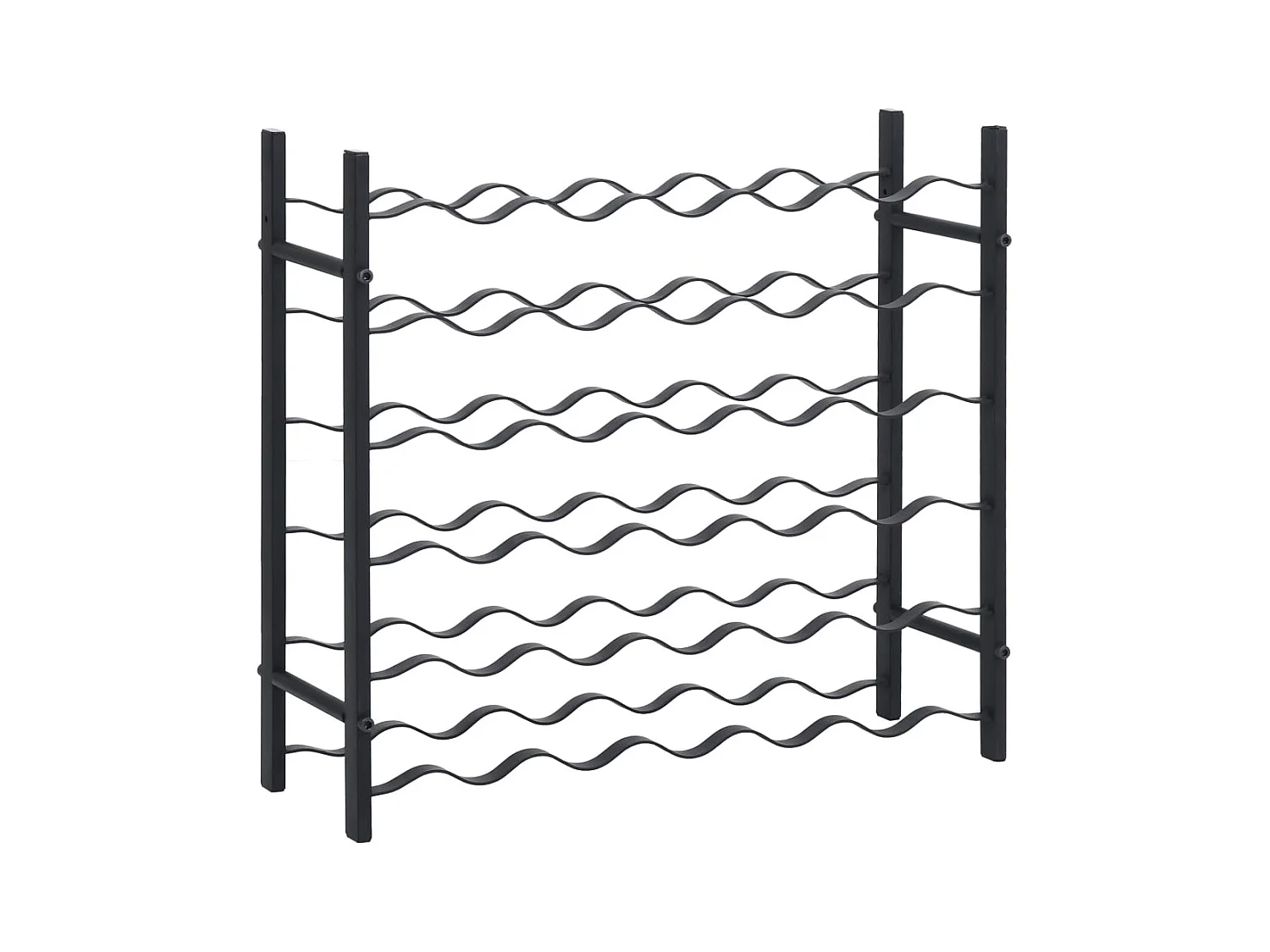 Weinregal für 36 Flaschen aus schwarzem Eisen