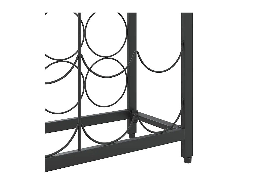 Flessenrek voor 45 flessen zwart 54x18x100cm smeedijzer