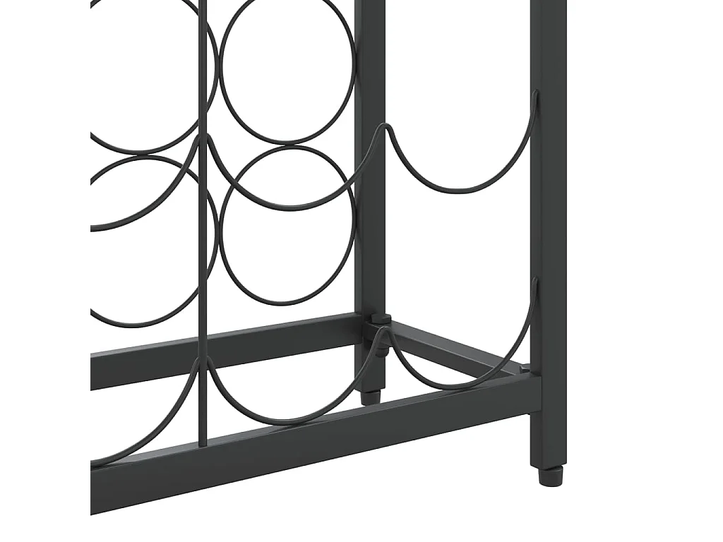 Flaschenregal für 45 Flaschen schwarz 54x18x100cm Schmiedeeisen