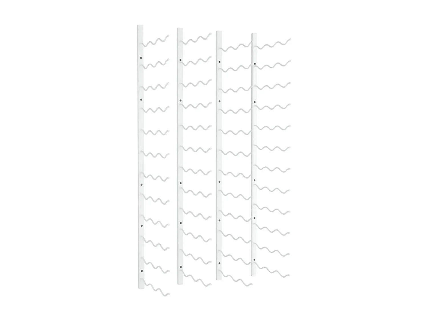 Casier à vin mural pour 36 bouteilles 2 pcs Blanc Fer