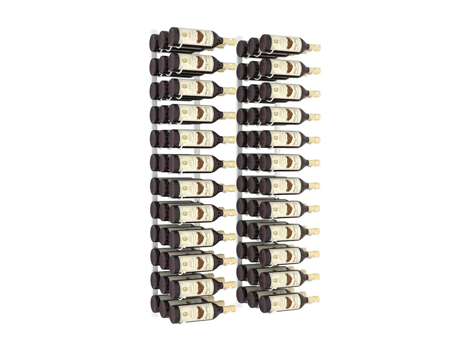 Casier à vin mural pour 36 bouteilles 2 pcs Blanc Fer