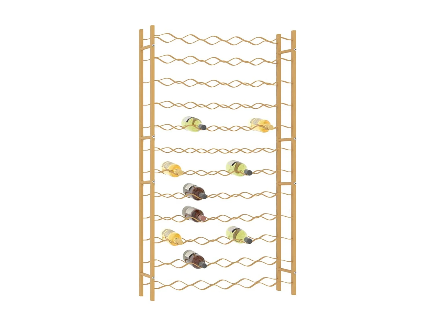 Portabottiglie per 72 bottiglie in metallo dorato