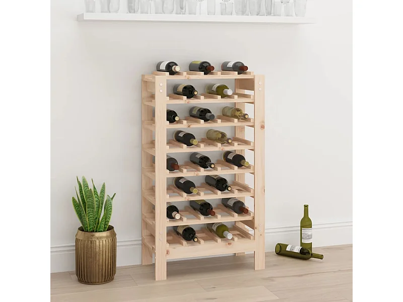 Portabottiglie 61,5x30x107,5 cm Legno di pino massiccio