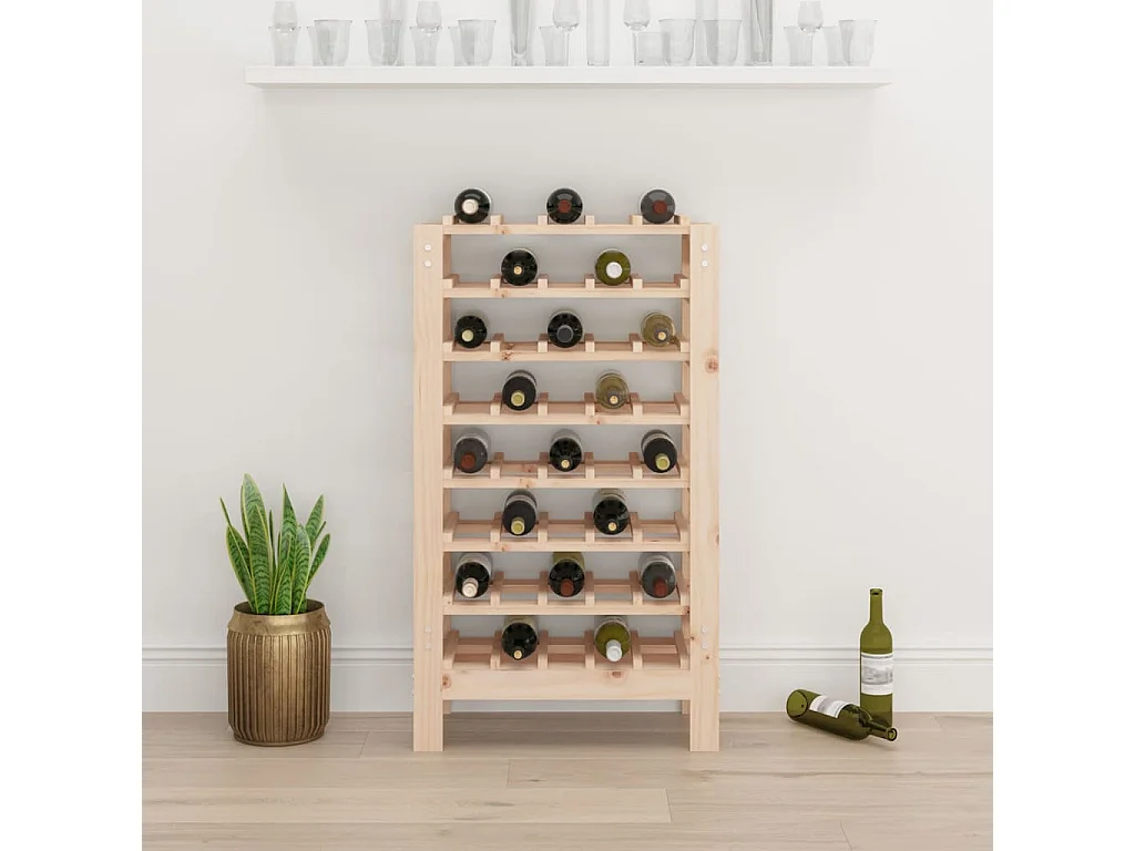 Wijnrek 61,5x30x107,5 cm Massief grenenhout