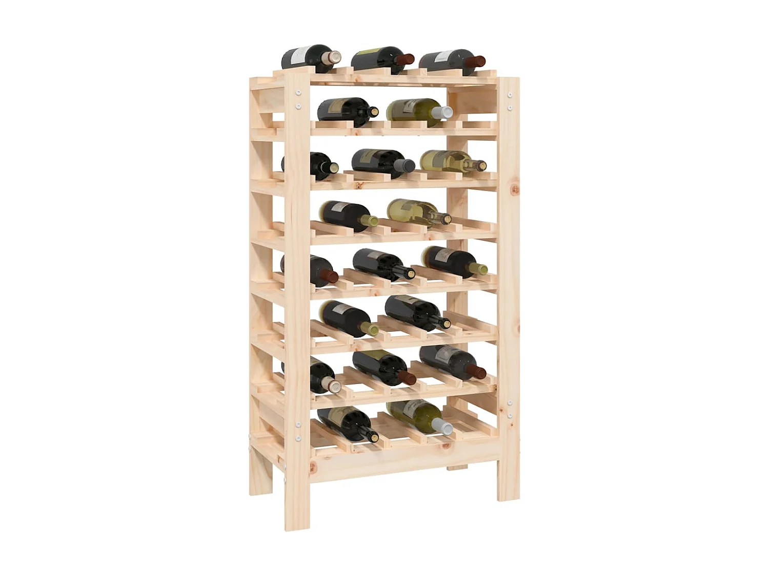 Wijnrek 61,5x30x107,5 cm Massief grenenhout