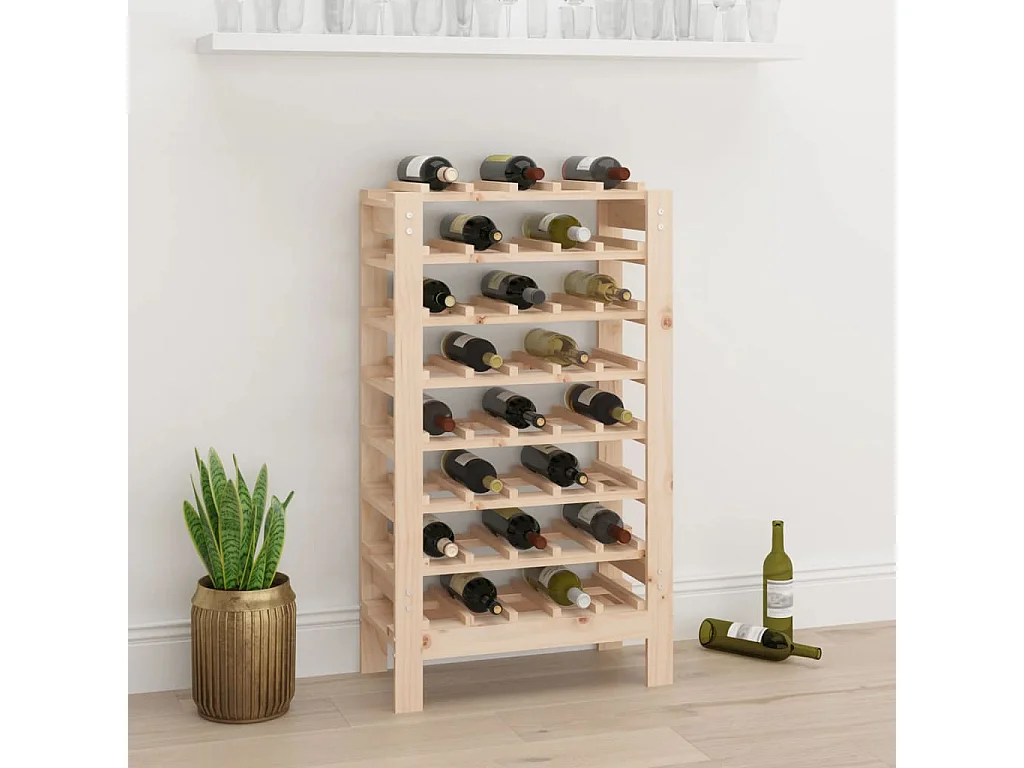 Portabottiglie 61,5x30x107,5 cm Legno di pino massiccio