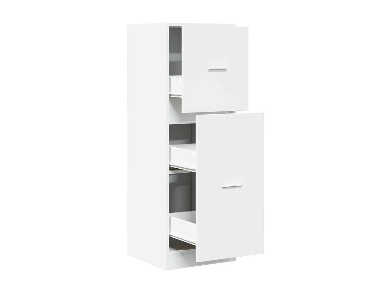 Armoire d'apothicaire blanc 40x41x118 cm bois d'ingénierie