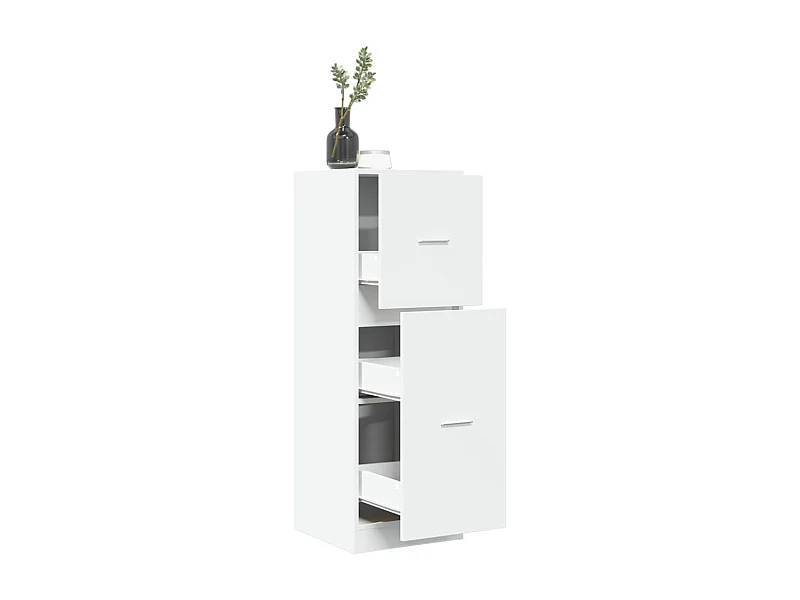 Armoire d'apothicaire blanc 40x41x118 cm bois d'ingénierie