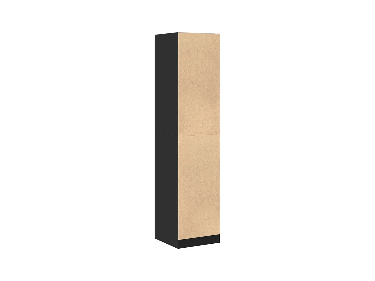 Armoire d'apothicaire noir 40x41x174,5 cm bois d'ingénierie