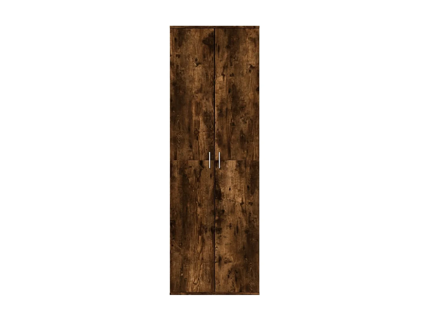 Buffet haut chêne fumé 60x35x180 cm bois d'ingénierie