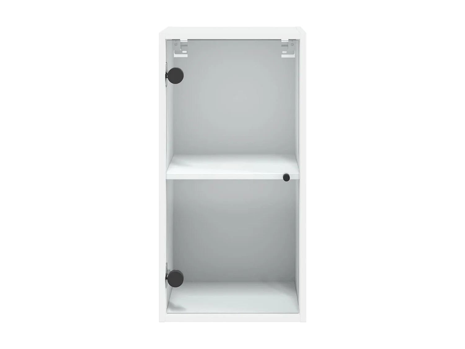 Armário de parede com portas de vidro branco 35x37x68,5 cm
