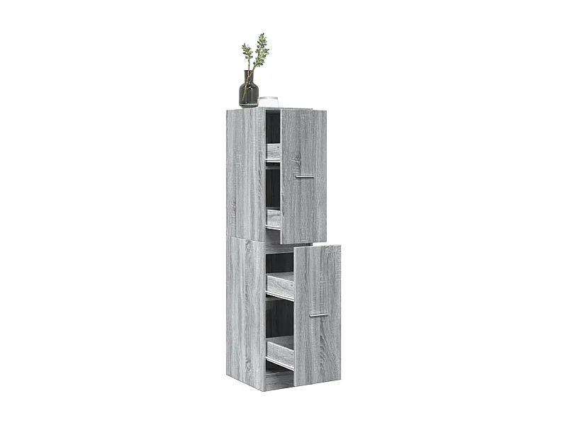 Armoire apothicaire sonoma gris 30x41x144,5cm bois d'ingénierie