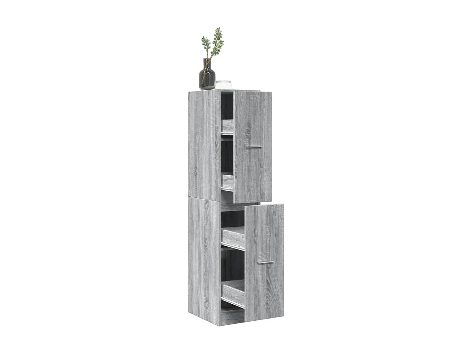 Armoire apothicaire sonoma gris 30x41x144,5cm bois d'ingénierie