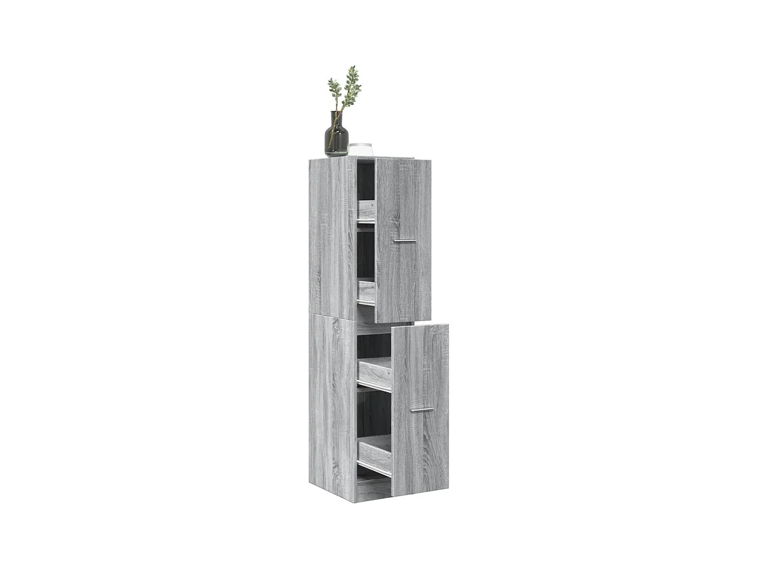 Mueble boticario gris Sonoma 30x41x144,5cm madera contrachapada