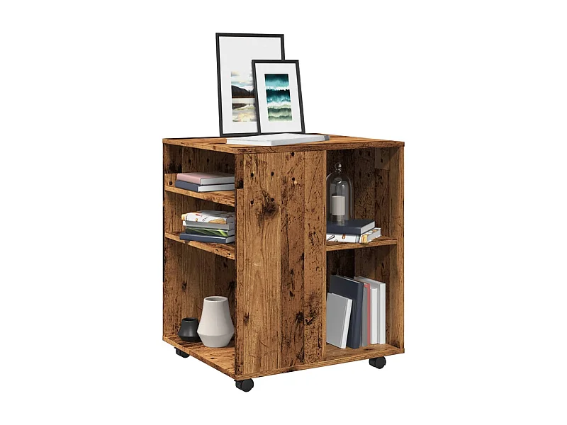 Kleiderschrank auf Rollen Altholz 60x53x72 cm Holzwerkstoff