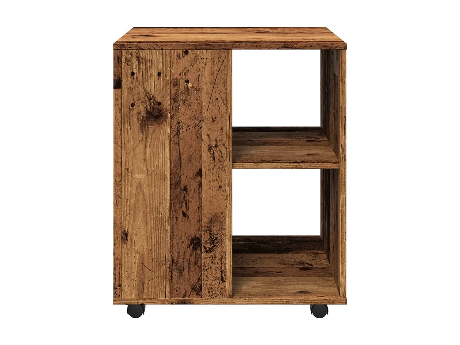 Armadio su ruote in legno vecchio 60x53x72 cm in derivati del legno