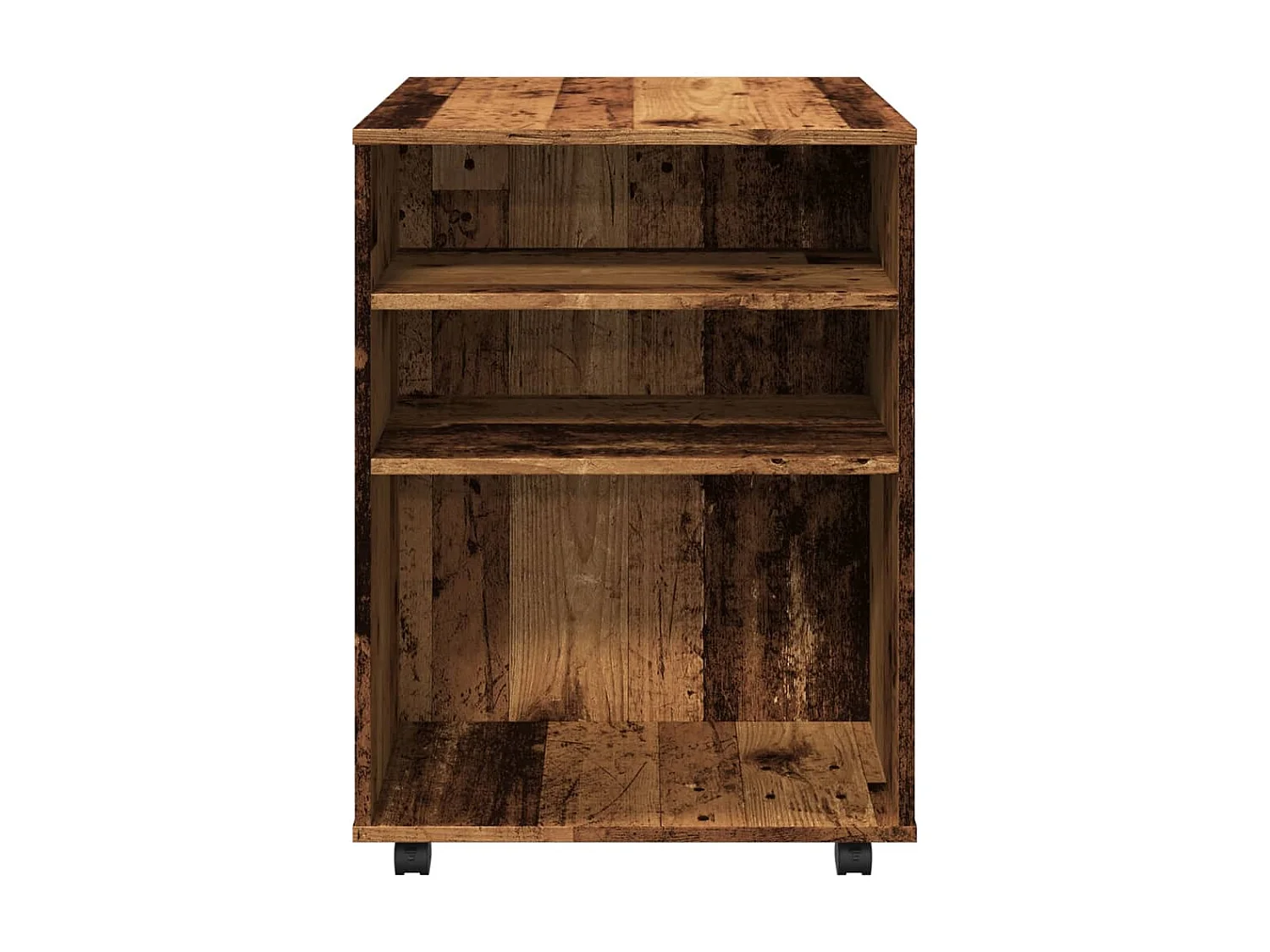 Armadio su ruote in legno vecchio 60x53x72 cm in derivati del legno