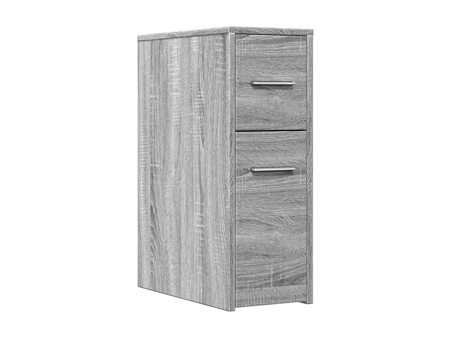 Mobile da bagno stretto con rotelle sonoma grigio