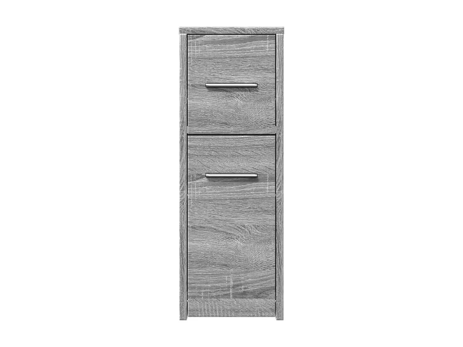 Armoire de salle de bain étroite avec roulettes sonoma gris