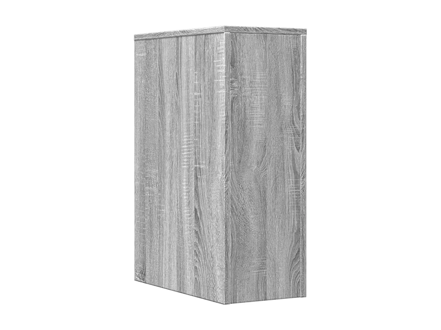 Armoire de salle de bain étroite avec roulettes sonoma gris