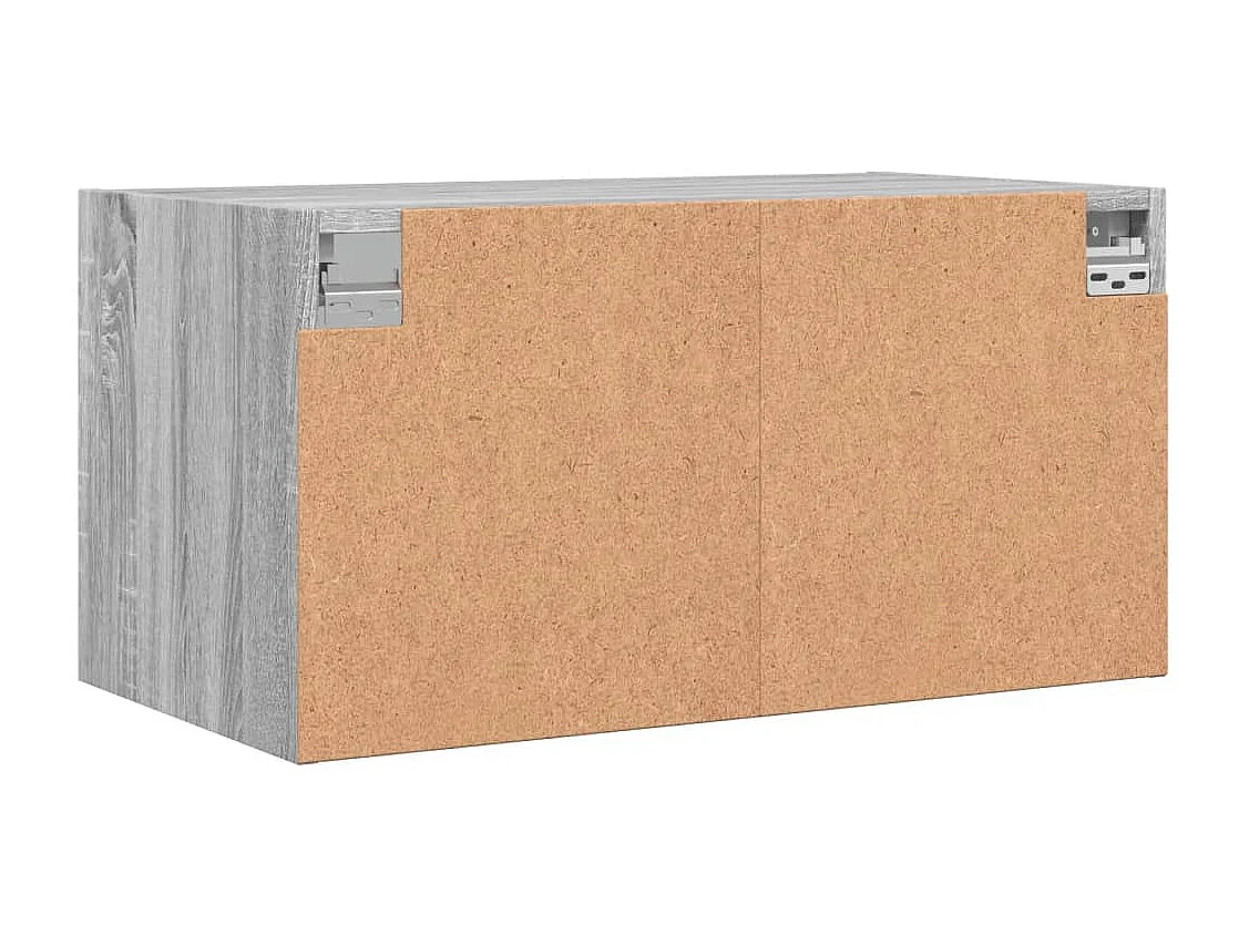 Armoire murale avec portes en verre sonoma gris 68,5x37x35 cm