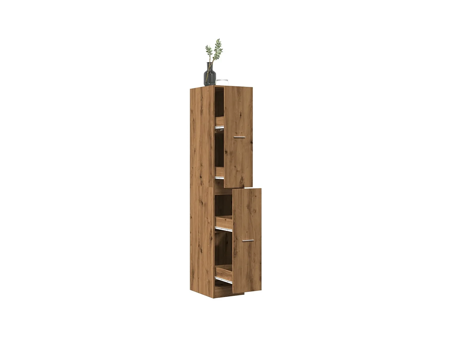 Armoire d'apothicaire chêne artisanal bois d'ingénierie
