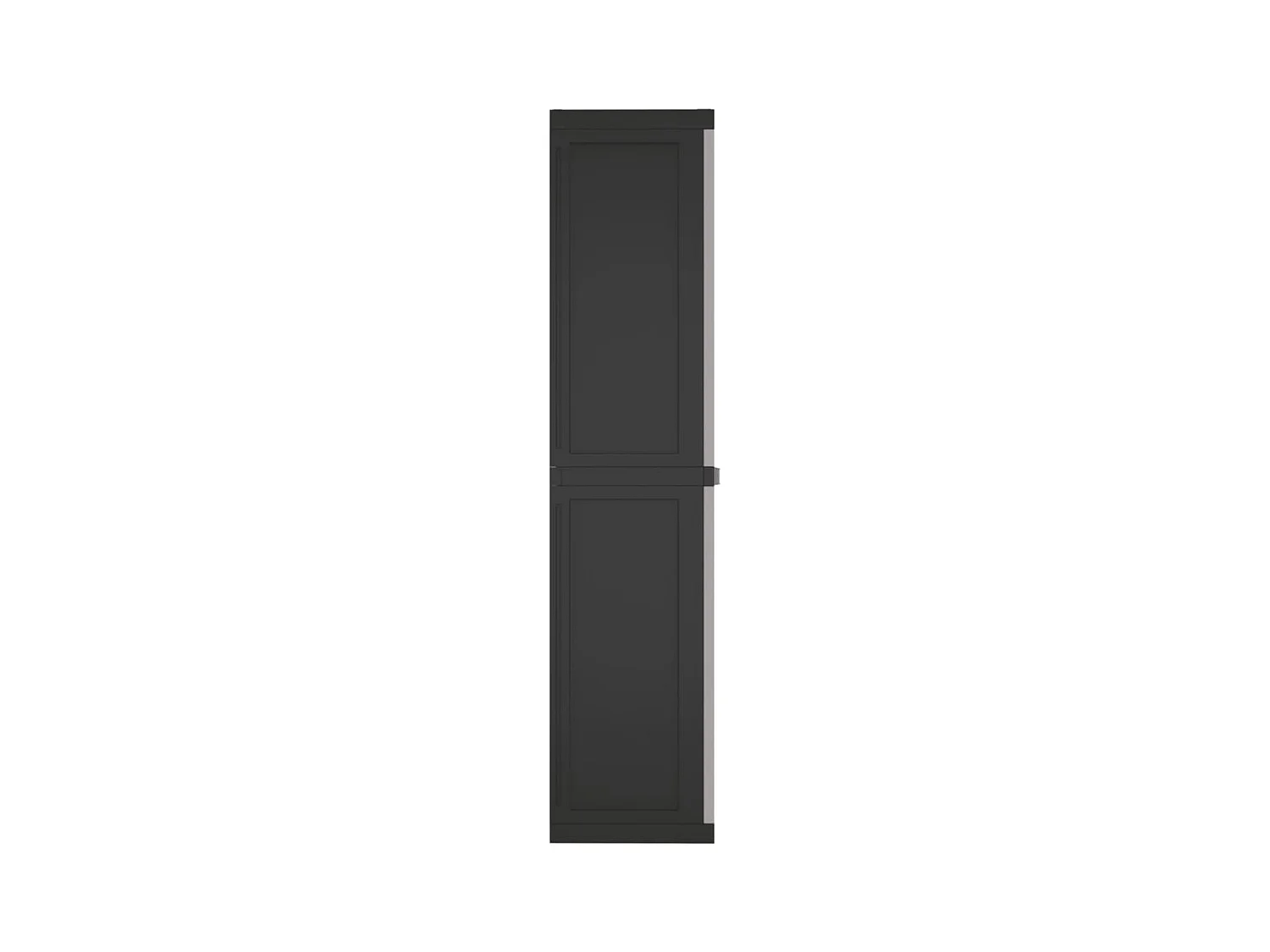 Armoire de rangement d'extérieur gris et noir 97x37x165 cm PP