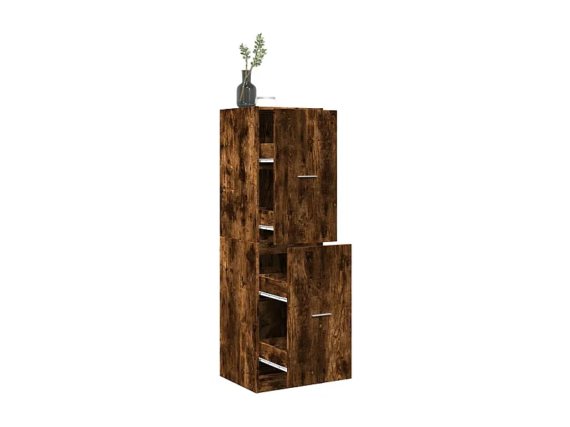 Armoire d'apothicaire chêne fumé 40x41x144,5 cm bois ingénierie