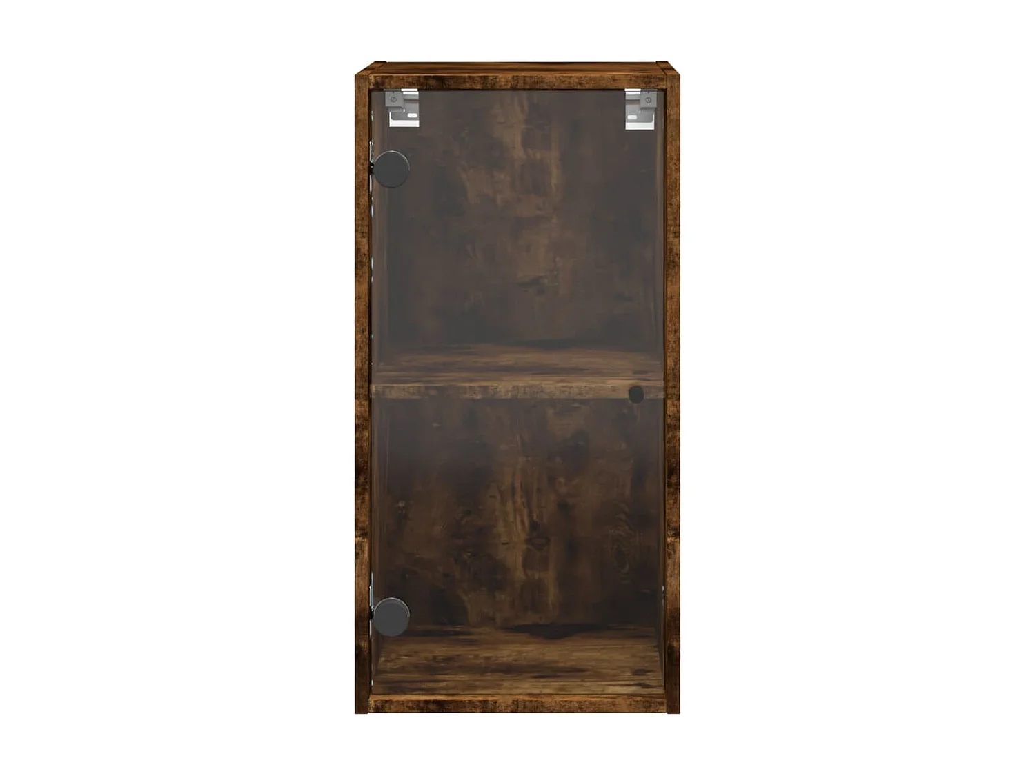 Armoire murale avec portes en verre chêne fumé 35x37x68,5 cm