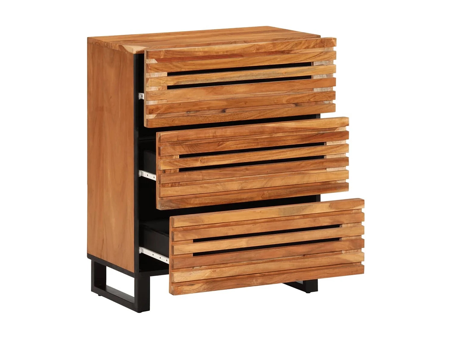 Sideboard 60x34x75 cm aus massivem Akazienholz