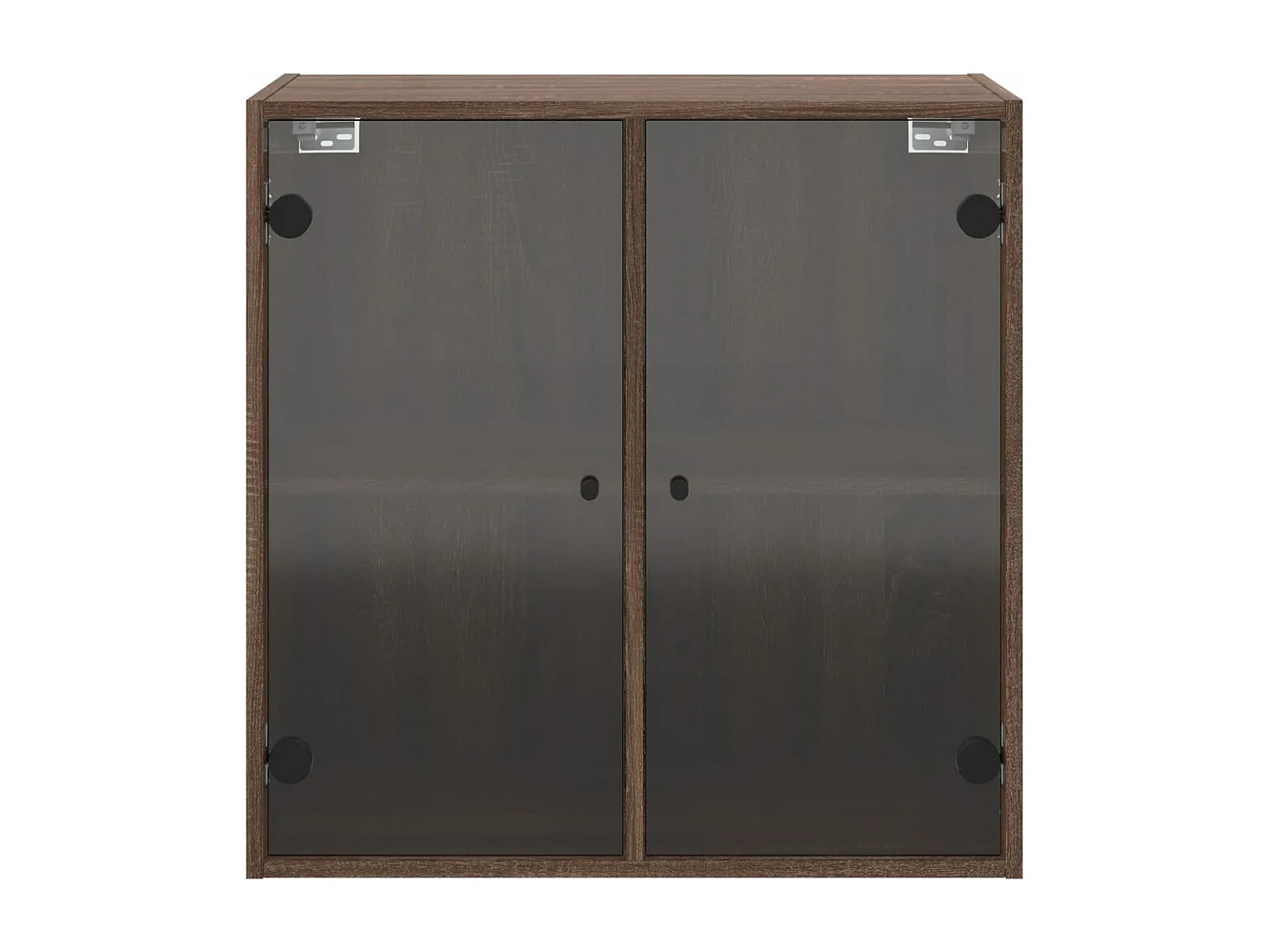 Armoire murale avec portes en verre chêne marron 68x37x68,5 cm