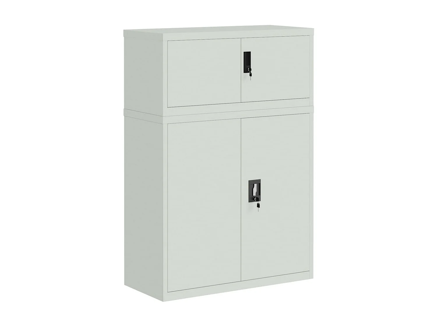 Hellgrauer Aktenschrank 90x40x130 cm aus Stahl