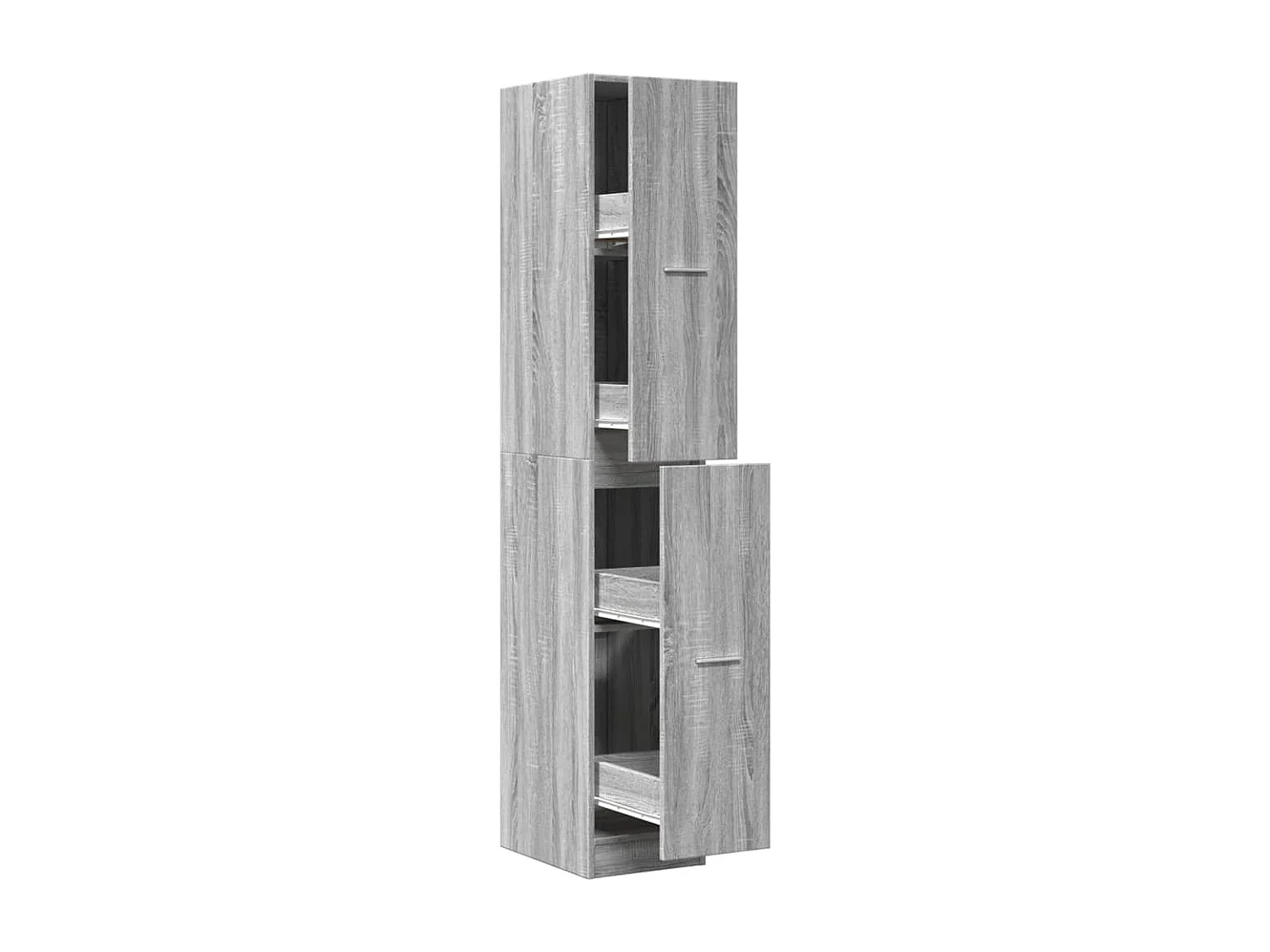 Apothekerschrank in Sonoma-Grau, 30 x 41 x 174,5 cm, Holzwerkstoff