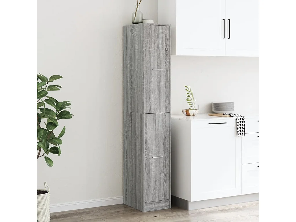 Apothekerschrank in Sonoma-Grau, 30 x 41 x 174,5 cm, Holzwerkstoff