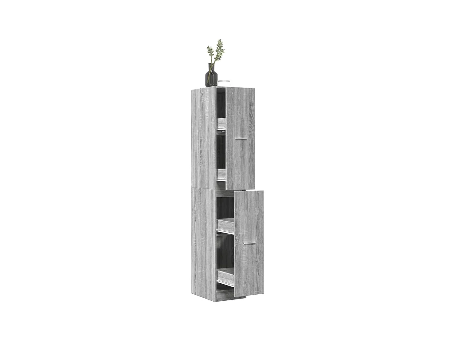Armoire apothicaire sonoma gris 30x41x174,5cm bois d'ingénierie