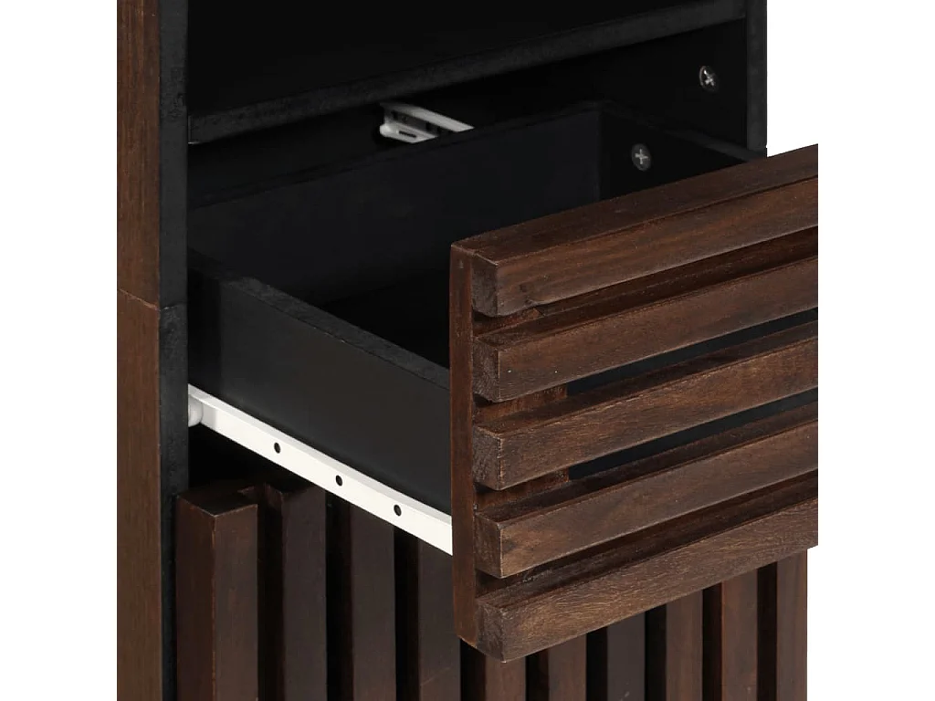 Aparador marrom 38x34x160 cm madeira de mangueira maciça