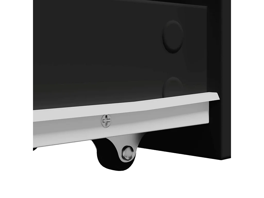 Armoire de salle de bain étroite avec roulettes noir