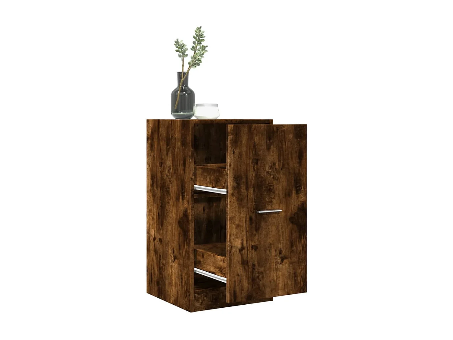 Mobile da farmacia in rovere affumicato 40x41x77,5 cm in MDF