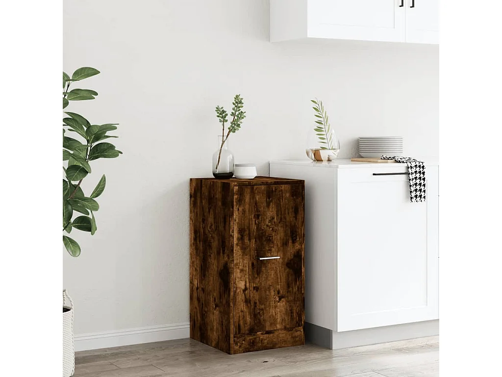 Armoire d'apothicaire chêne fumé 40x41x77,5cm bois d'ingénierie