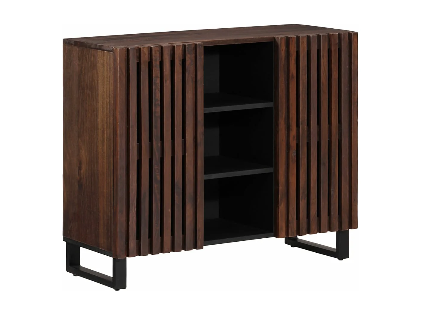 Aparador marrom 90x34x75 cm madeira de mangueira maciça