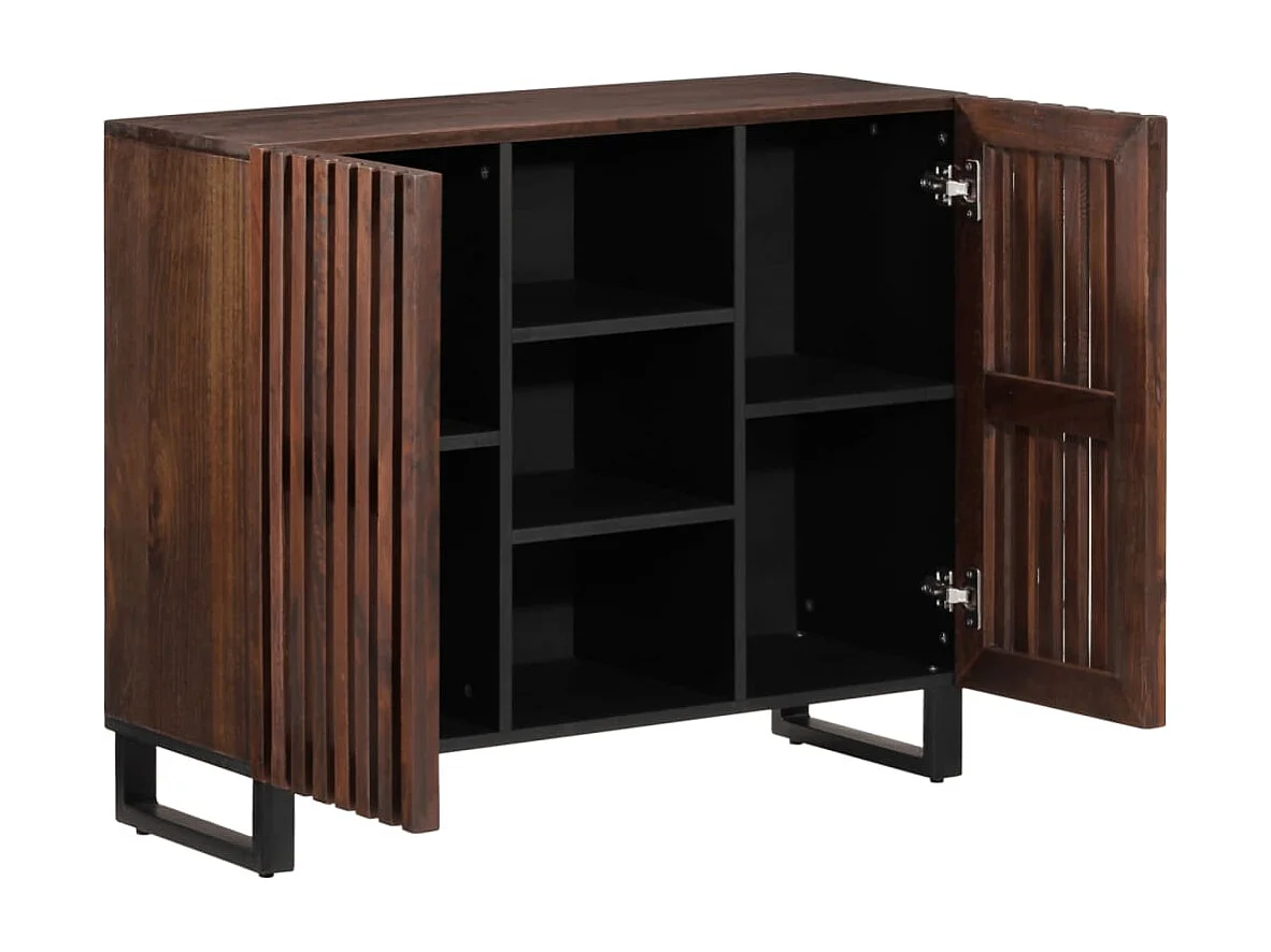 Aparador marrom 90x34x75 cm madeira de mangueira maciça