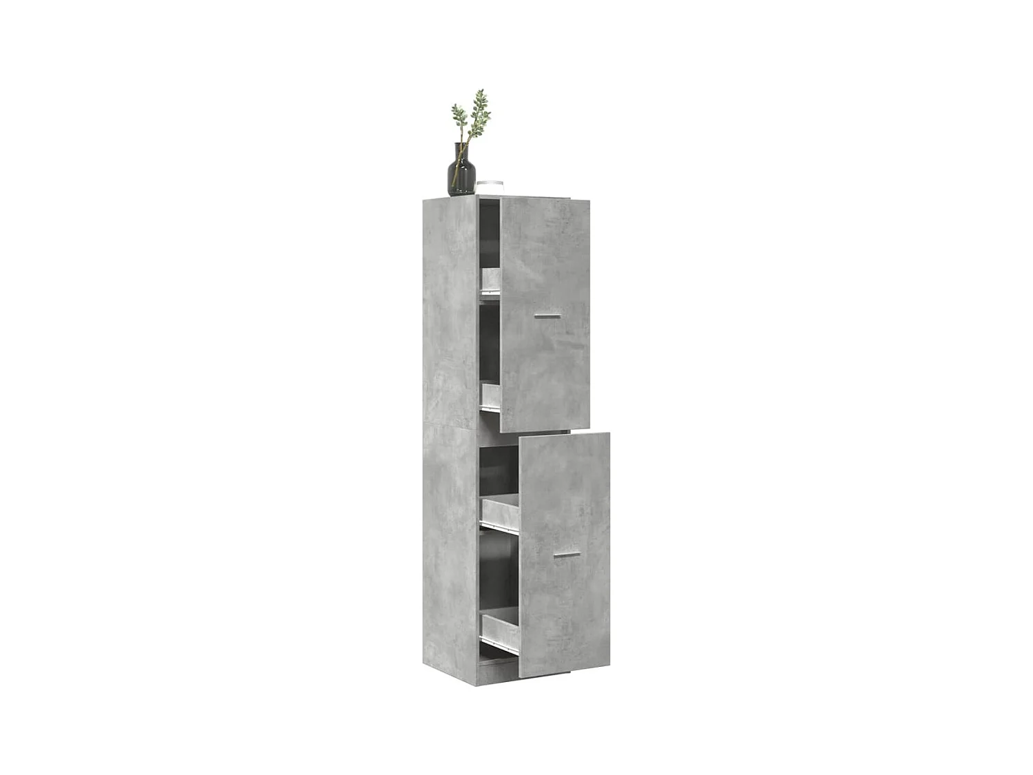 Armoire d'apothicaire gris béton 40x41x174,5 cm bois ingénierie