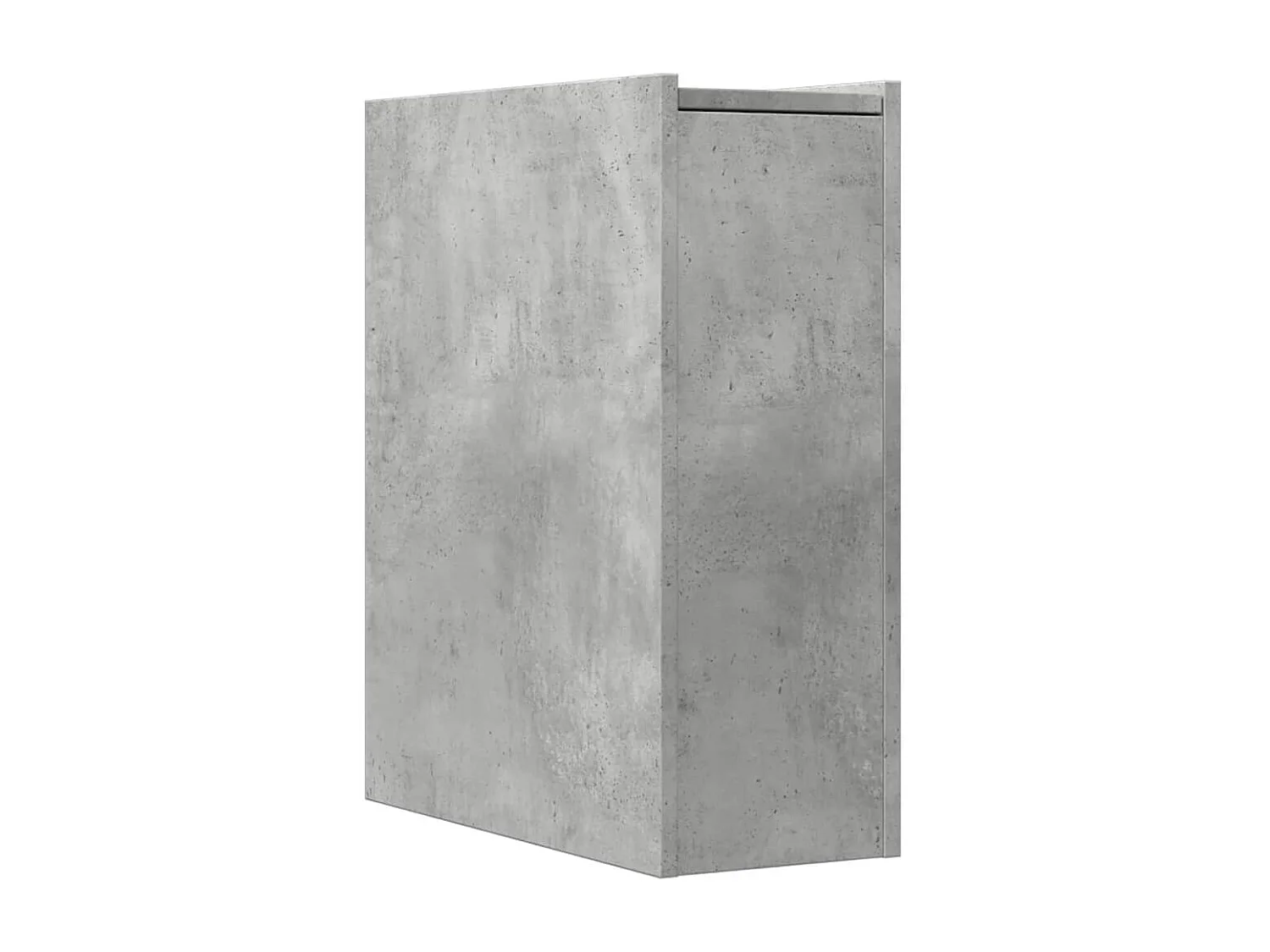 Armoire de salle de bain étroite avec roulettes gris béton