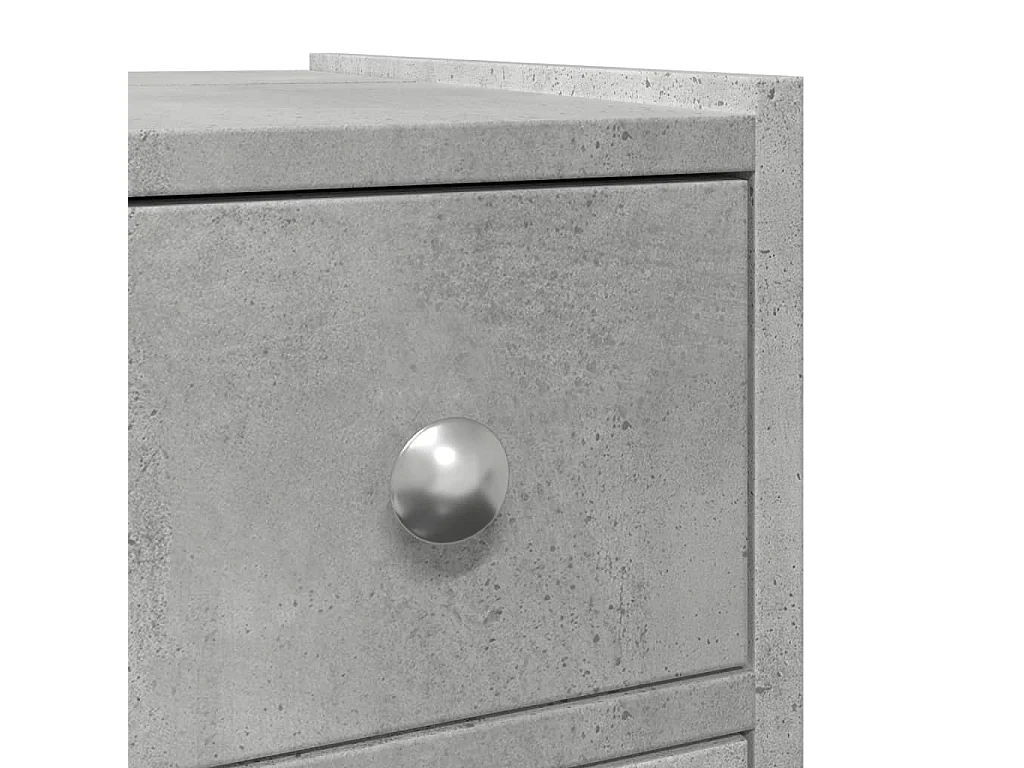 Armoire de salle de bain étroite avec roulettes gris béton