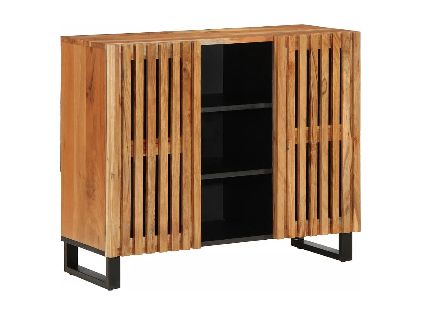 Buffet 90x34x75 cm bois d'acacia massif