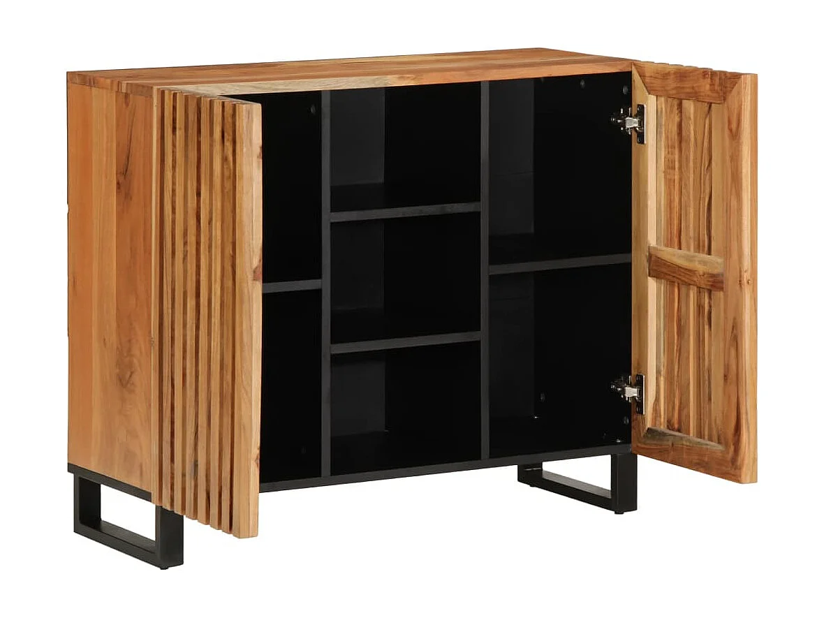 Buffet 90x34x75 cm bois d'acacia massif